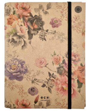 Misty flowers eco Kraft papir mappe A4 3